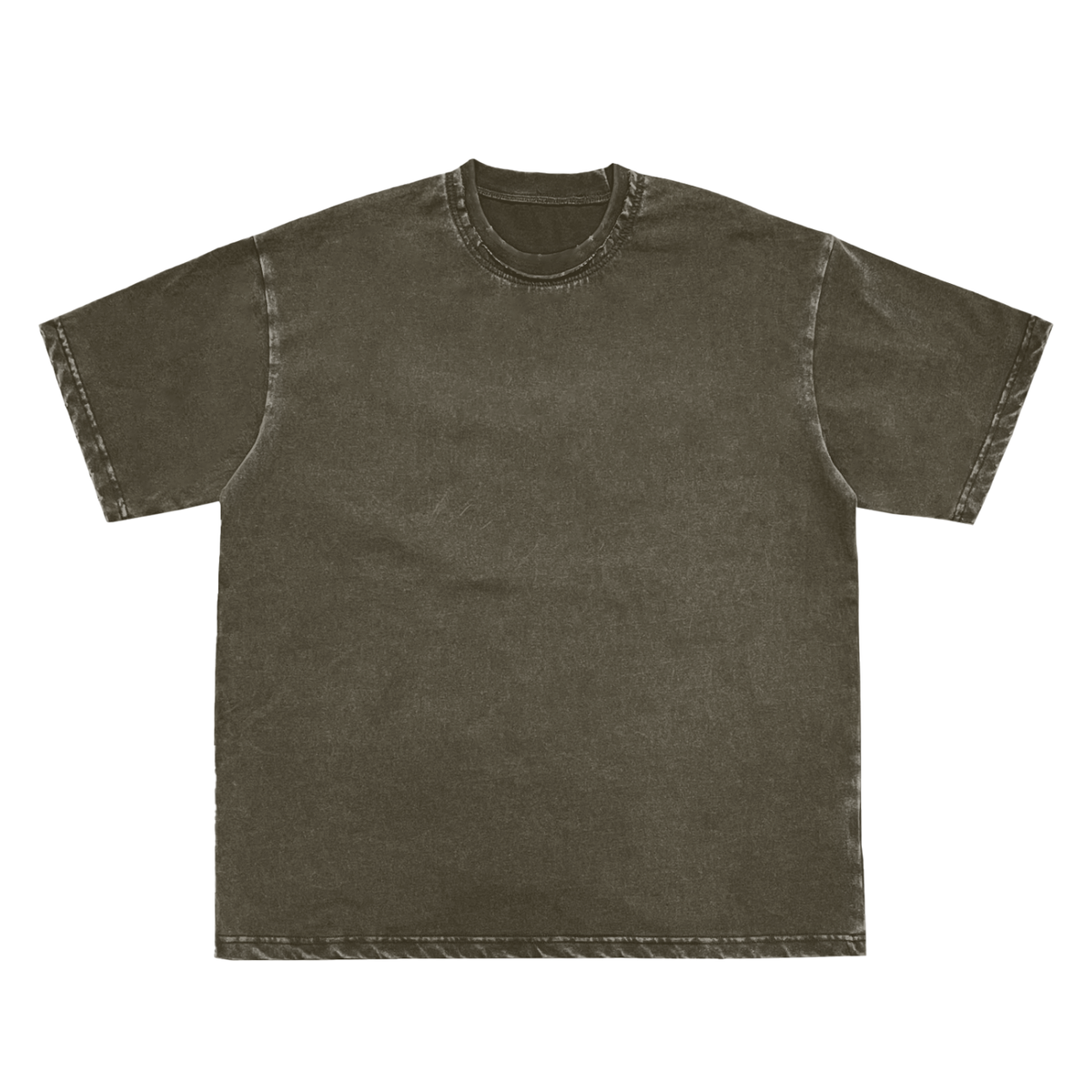 Unisex Snow Washed Frayed T-Shirt in clay gray