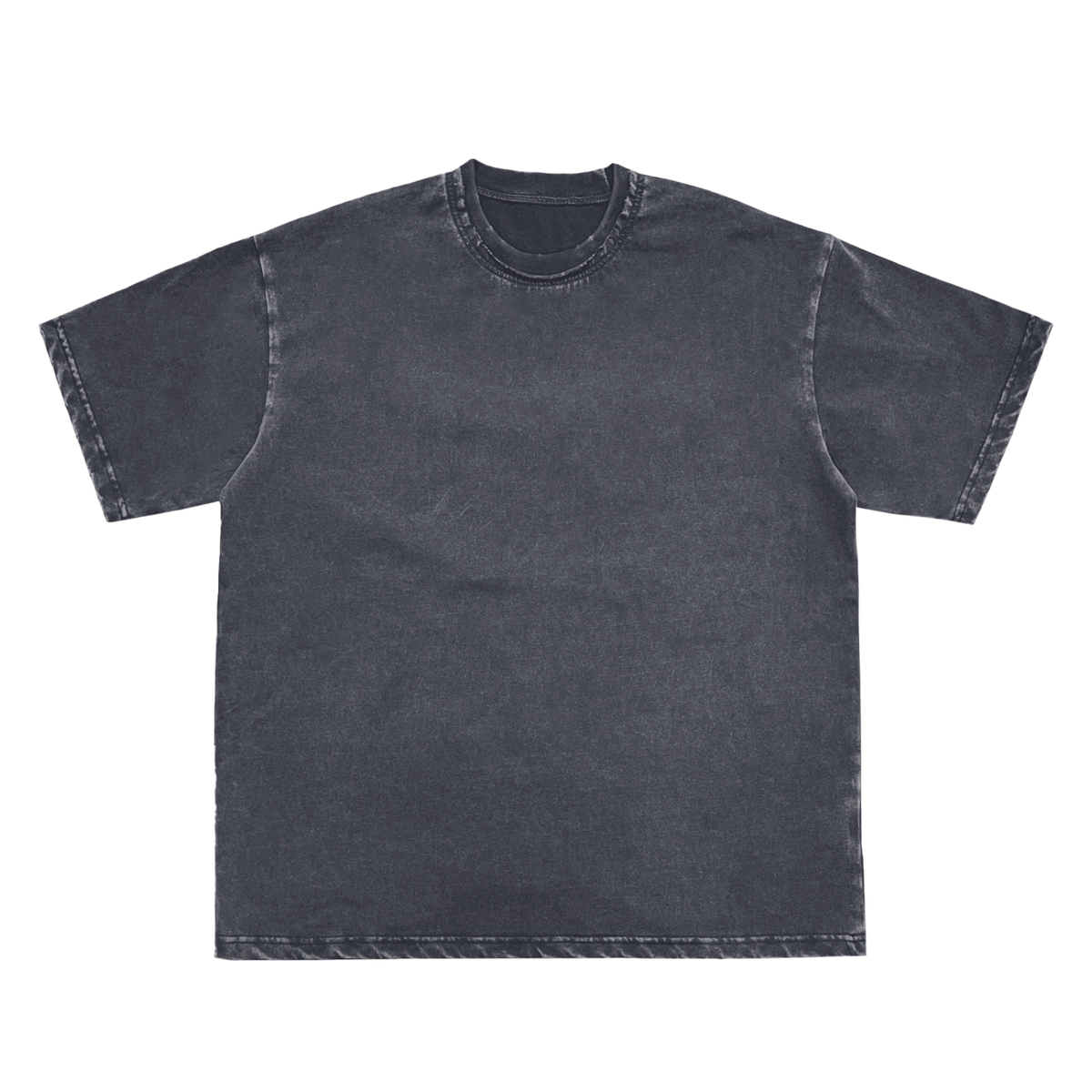 Unisex Snow Washed Frayed T-Shirt in cold gray