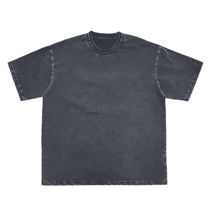 Unisex Snow Washed Frayed T-Shirt in cold gray