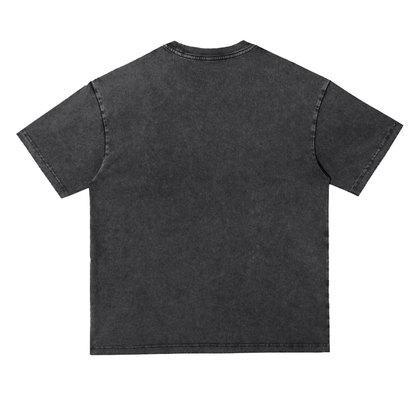 Unisex Snow Washed Heavyweight T-Shirt in black, alternate angle