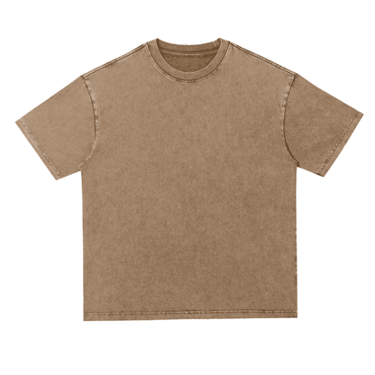 Unisex Snow Washed Heavyweight T-Shirt in coffee