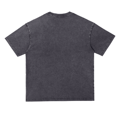 Unisex Snow Washed Heavyweight T-Shirt in gray, alternate angle