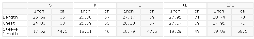 Size chart for the Unisex Snow Washed Hooded Boxy T-Shirt