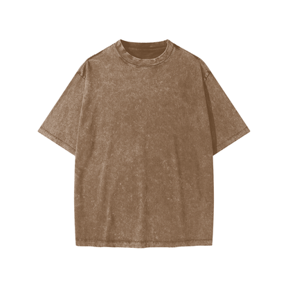 Unisex Snow Washed Kids' T-Shirt in coffee
