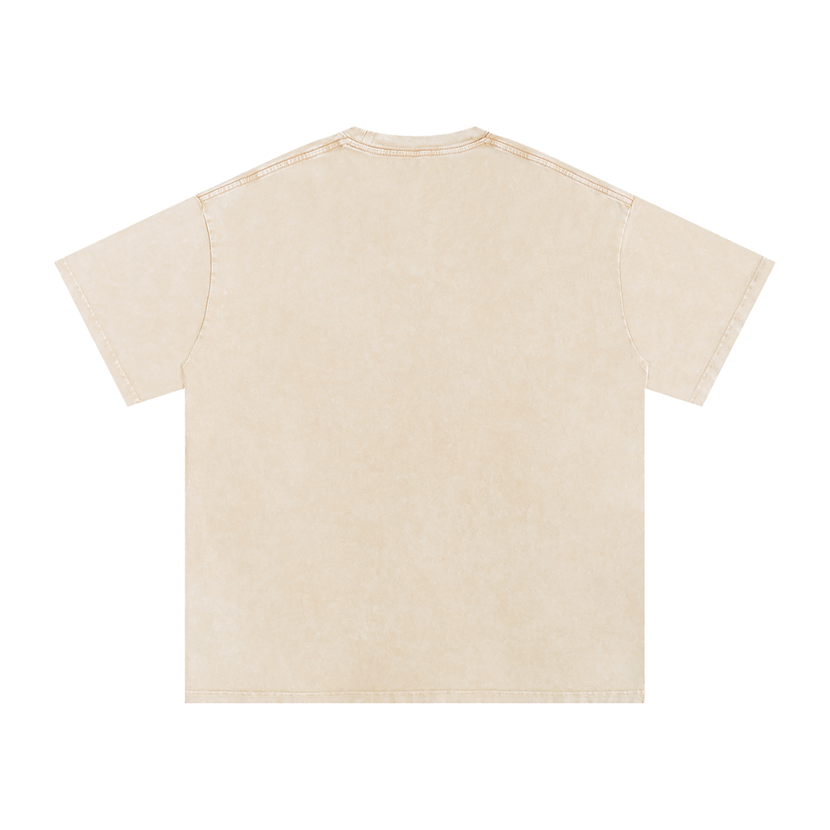 Unisex Snow Washed Oversized Cotton T-Shirt in apricot, alternate angle