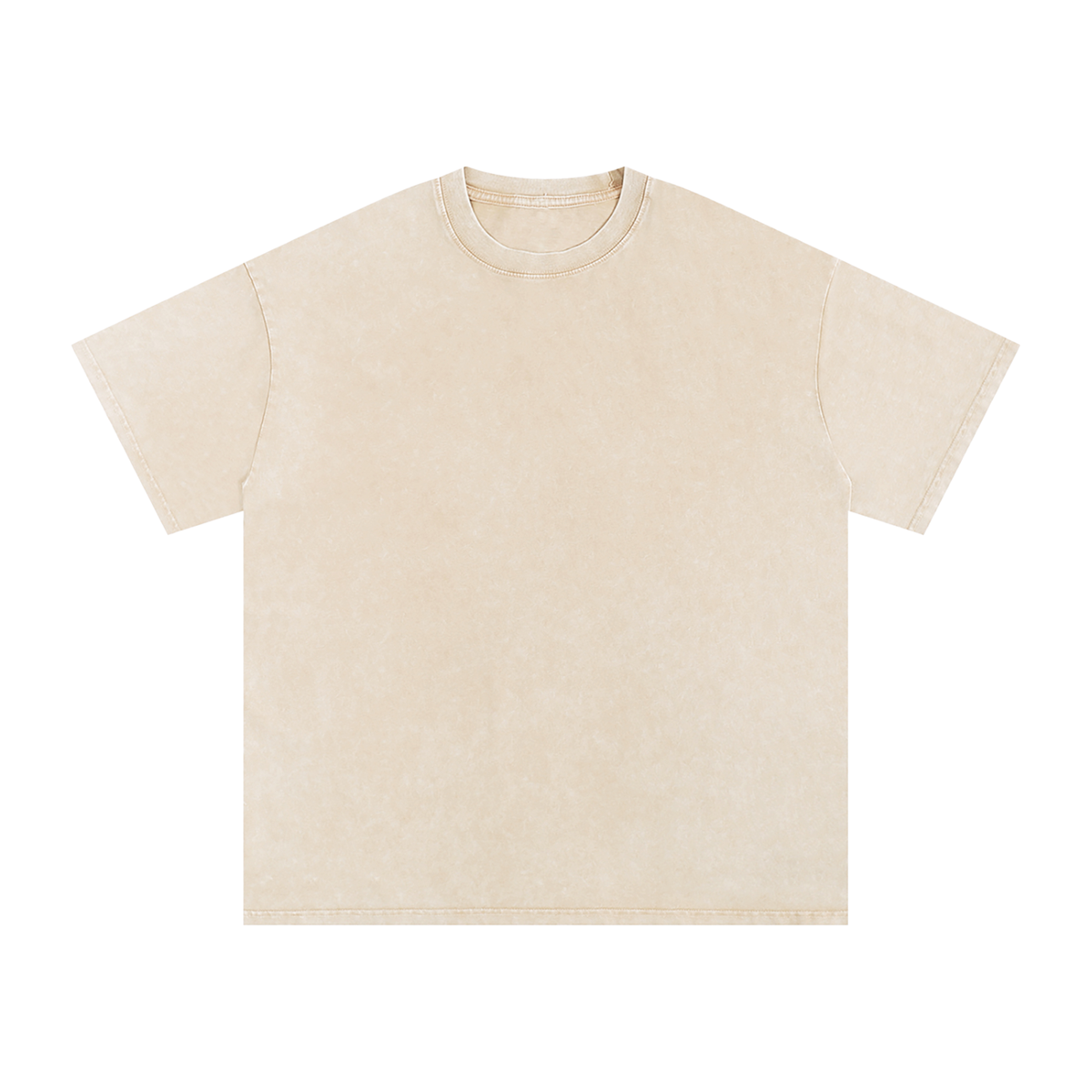 Unisex Snow Washed Oversized Cotton T-Shirt in apricot