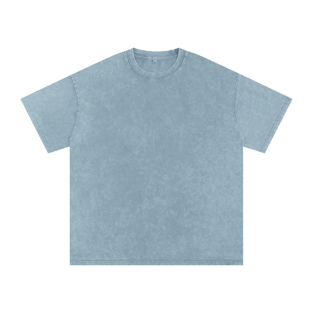 Unisex Snow Washed Oversized Cotton T-Shirt in blue jeans
