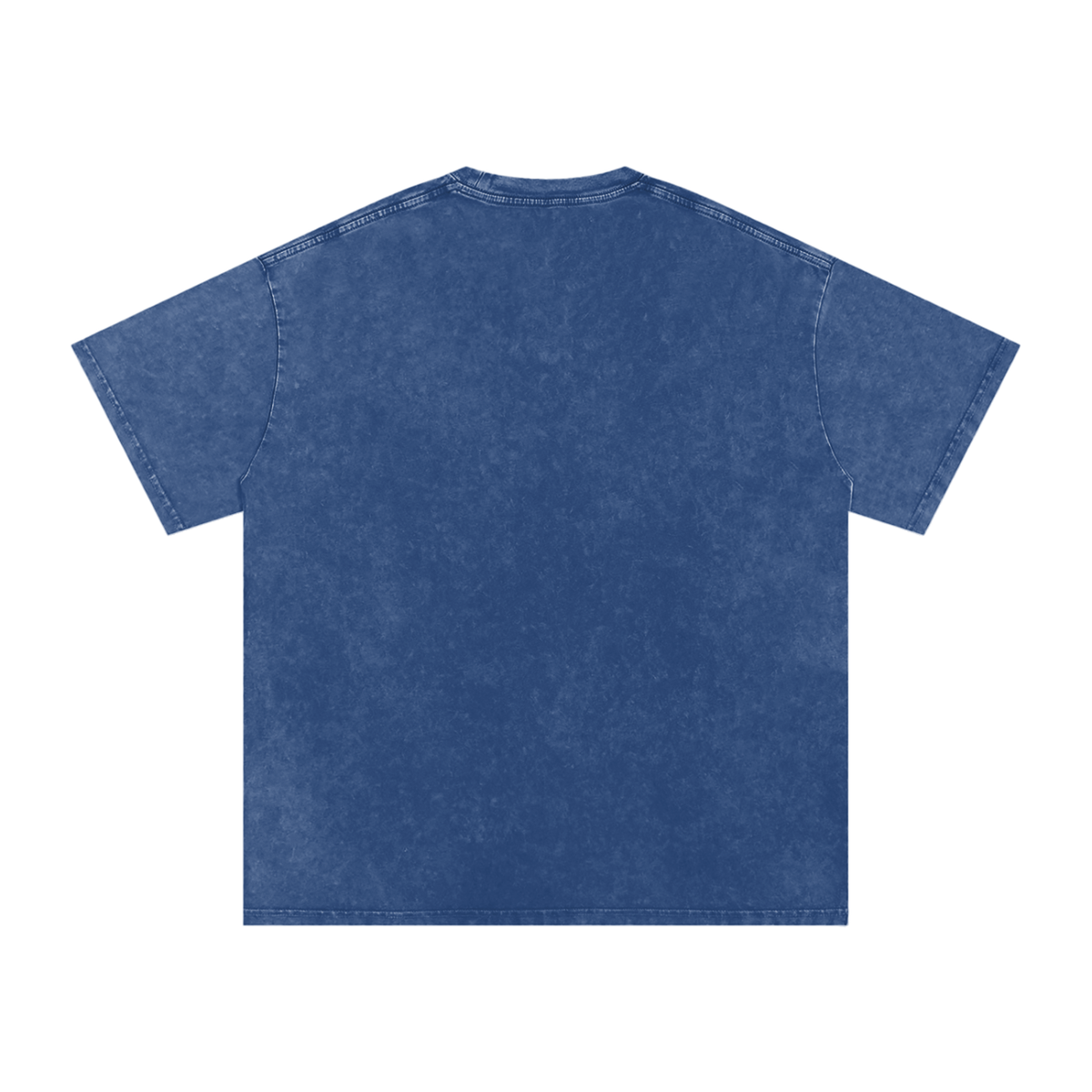 Unisex Snow Washed Oversized Cotton T-Shirt in dark blue, alternate angle
