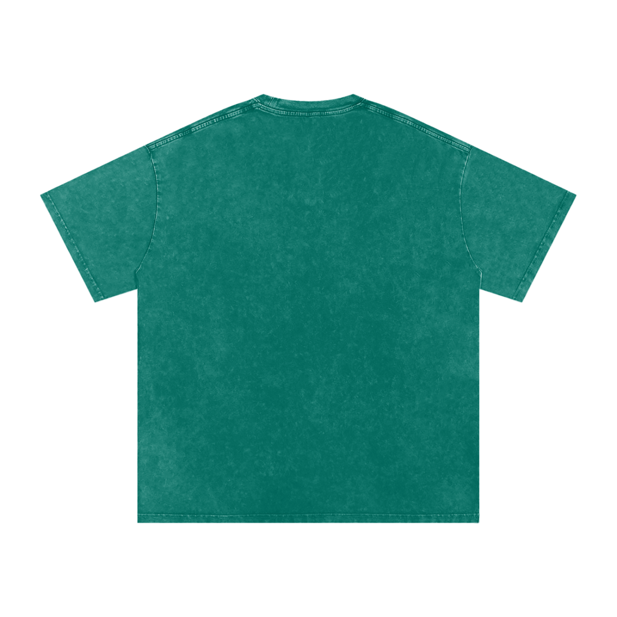 Unisex Snow Washed Oversized Cotton T-Shirt in dark green, alternate angle