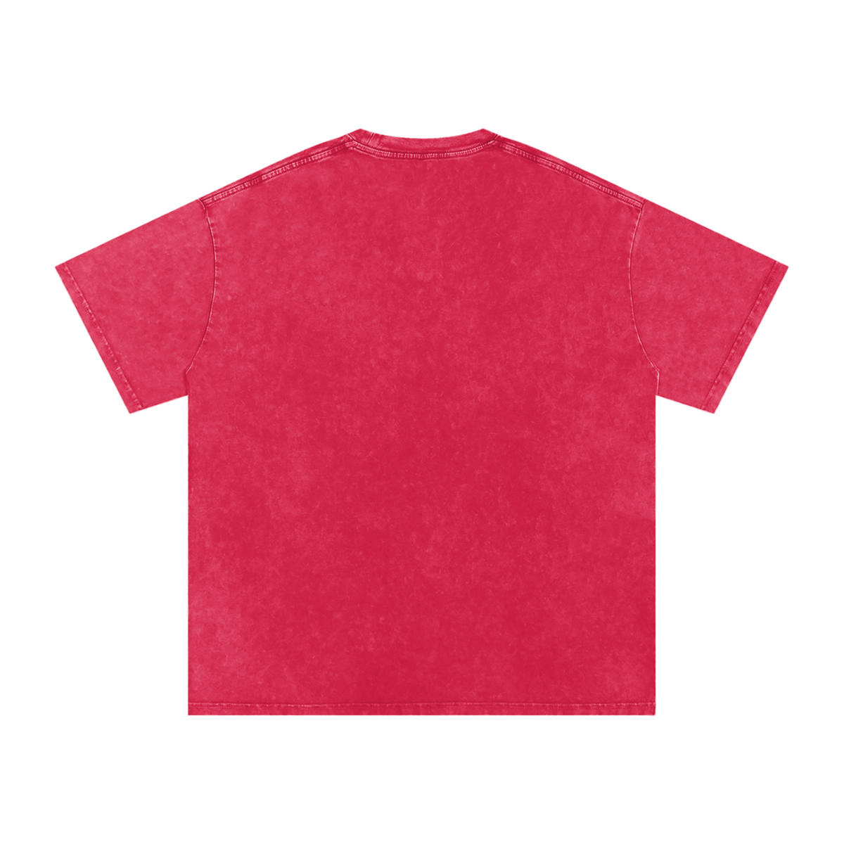 Unisex Snow Washed Oversized Cotton T-Shirt in dark red, alternate angle
