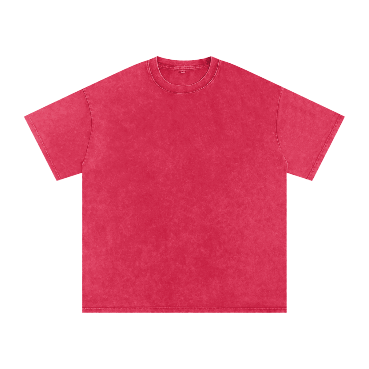 Unisex Snow Washed Oversized Cotton T-Shirt in dark red