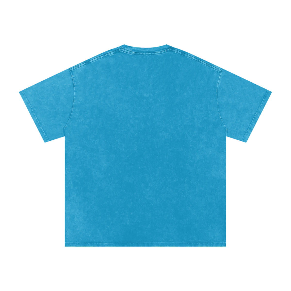 Unisex Snow Washed Oversized Cotton T-Shirt in lake blue, alternate angle