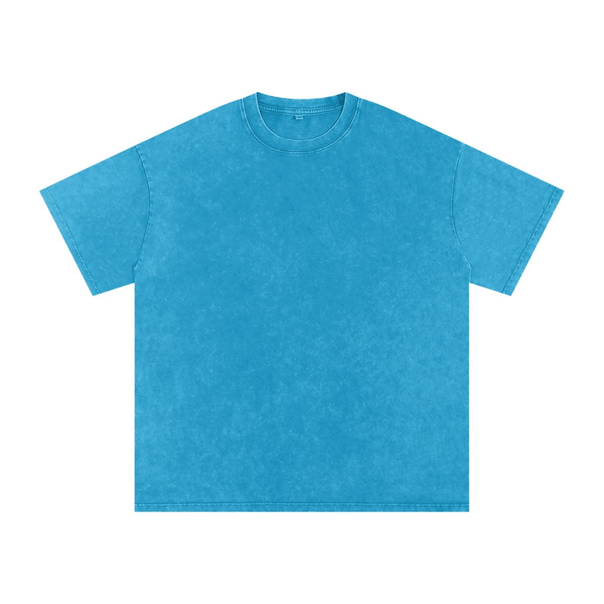 Unisex Snow Washed Oversized Cotton T-Shirt in lake blue