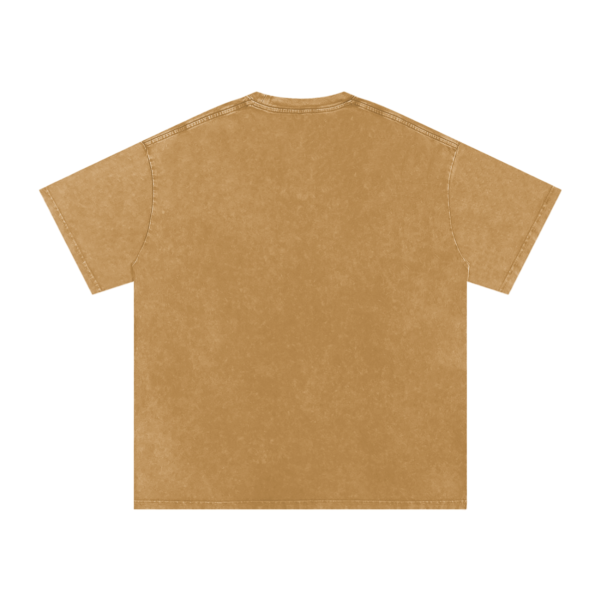 Unisex Snow Washed Oversized Cotton T-Shirt in light brown, alternate angle