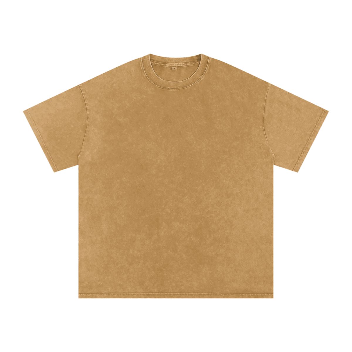 Unisex Snow Washed Oversized Cotton T-Shirt in light brown