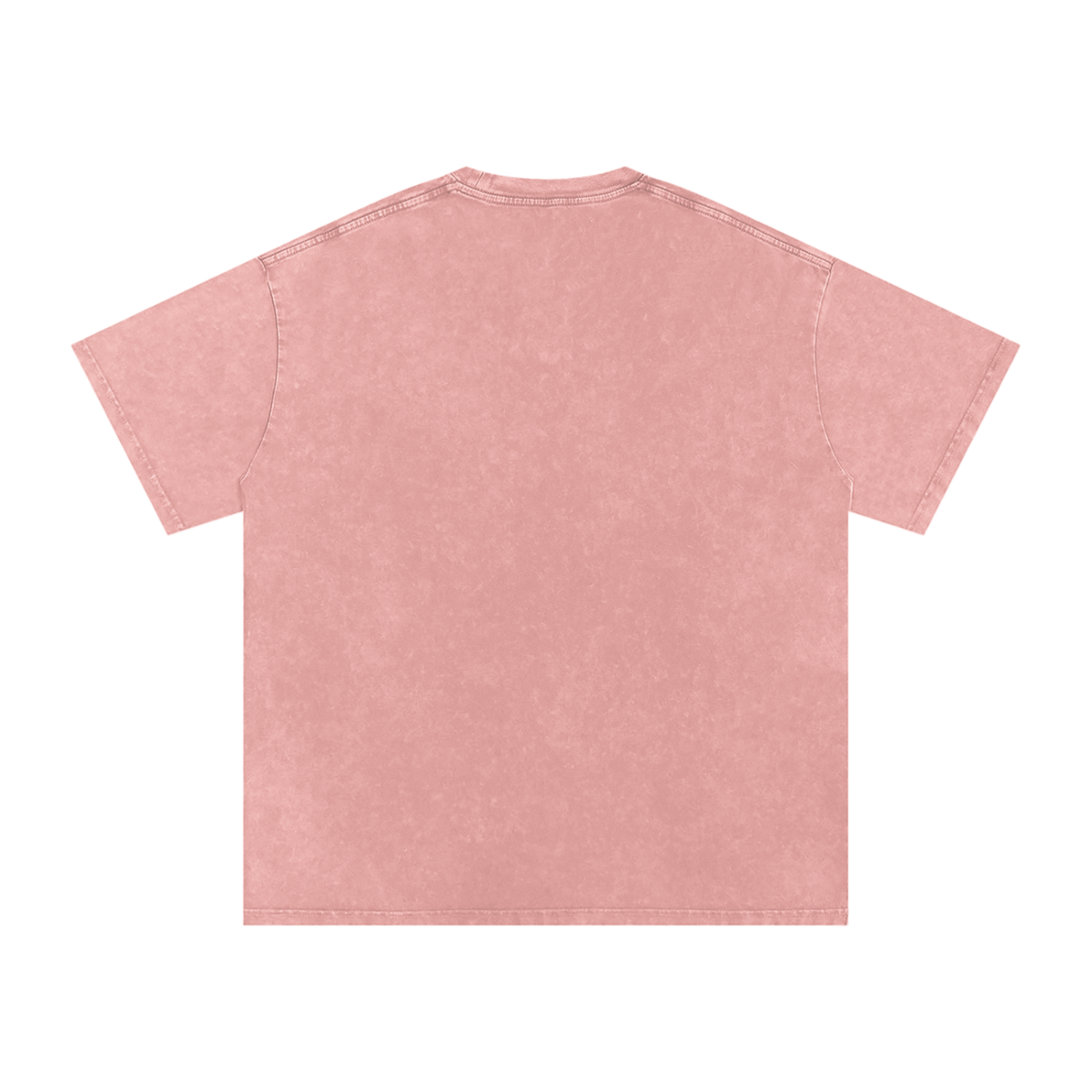 Unisex Snow Washed Oversized Cotton T-Shirt in light pink, alternate angle