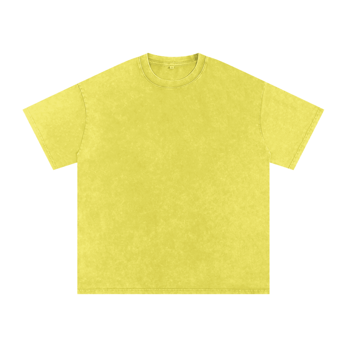 Unisex Snow Washed Oversized Cotton T-Shirt in olive yellow
