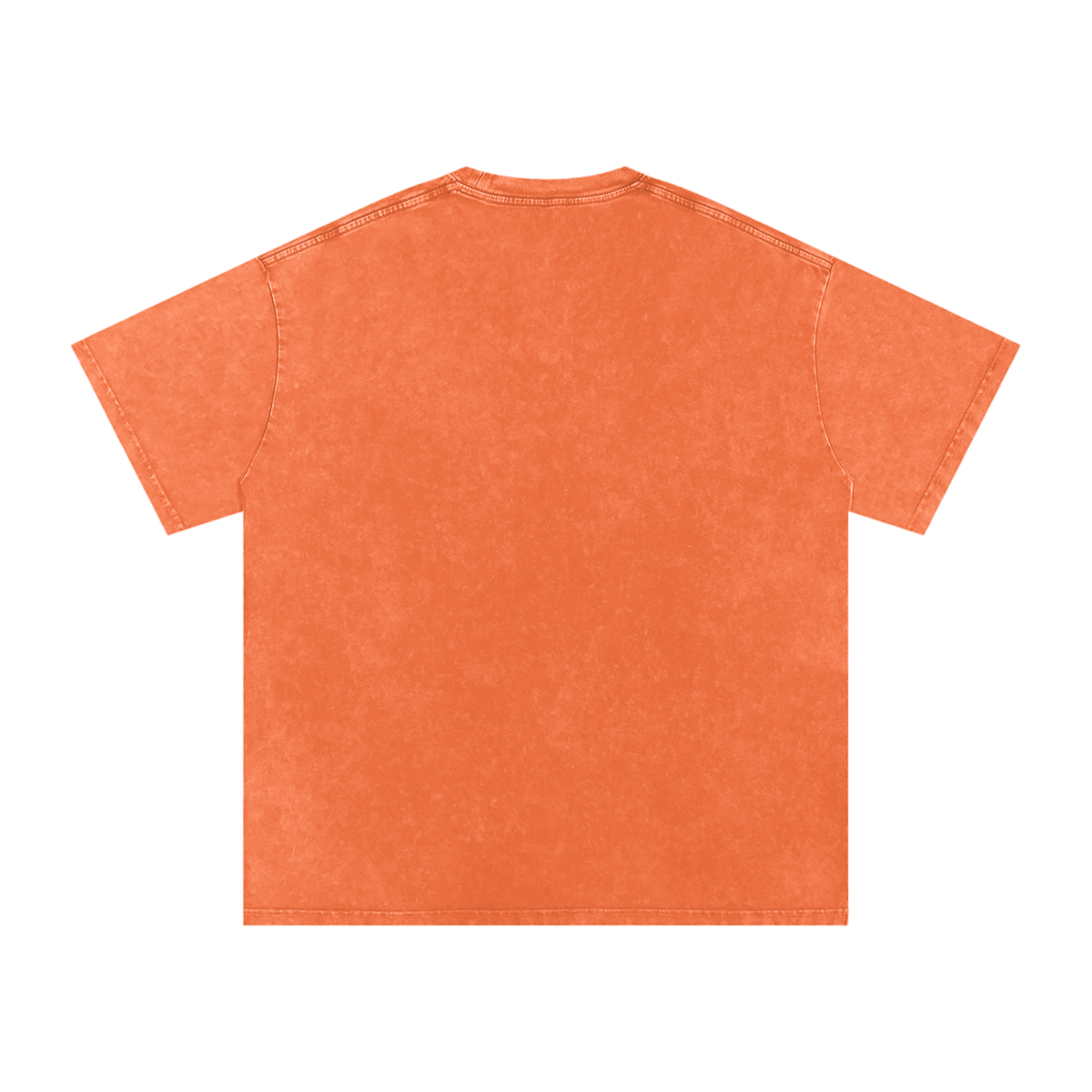 Unisex Snow Washed Oversized Cotton T-Shirt in orange, alternate angle