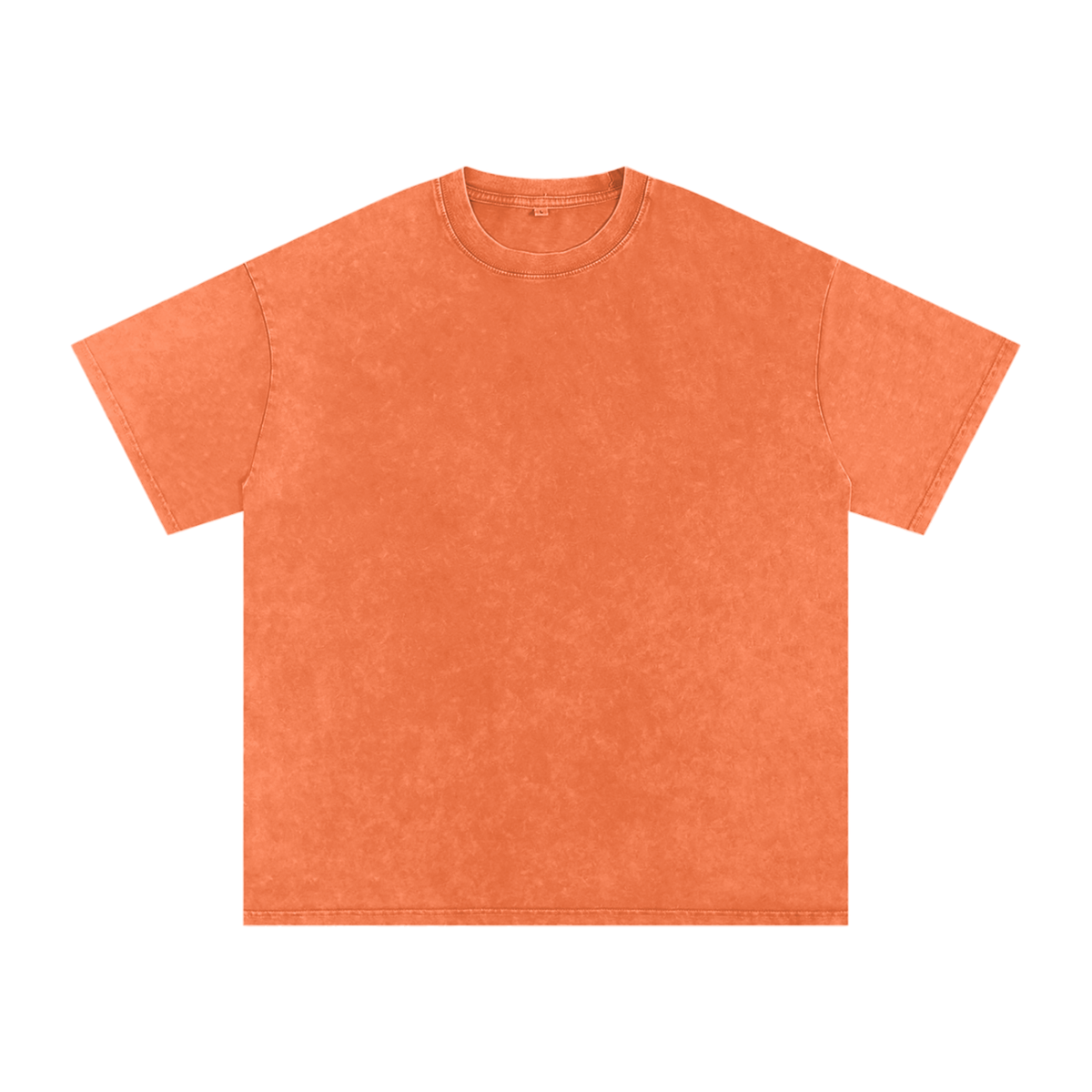 Unisex Snow Washed Oversized Cotton T-Shirt in orange