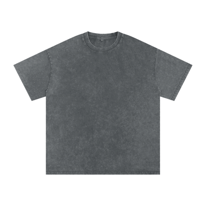 Unisex Snow Washed Oversized Cotton T-Shirt in pirate gray