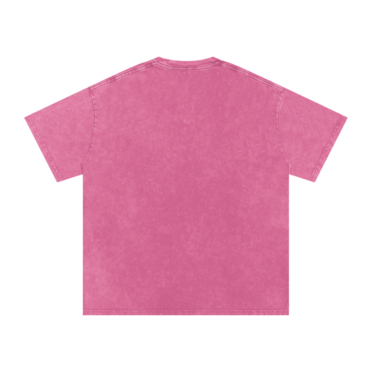 Unisex Snow Washed Oversized Cotton T-Shirt in rose red, alternate angle