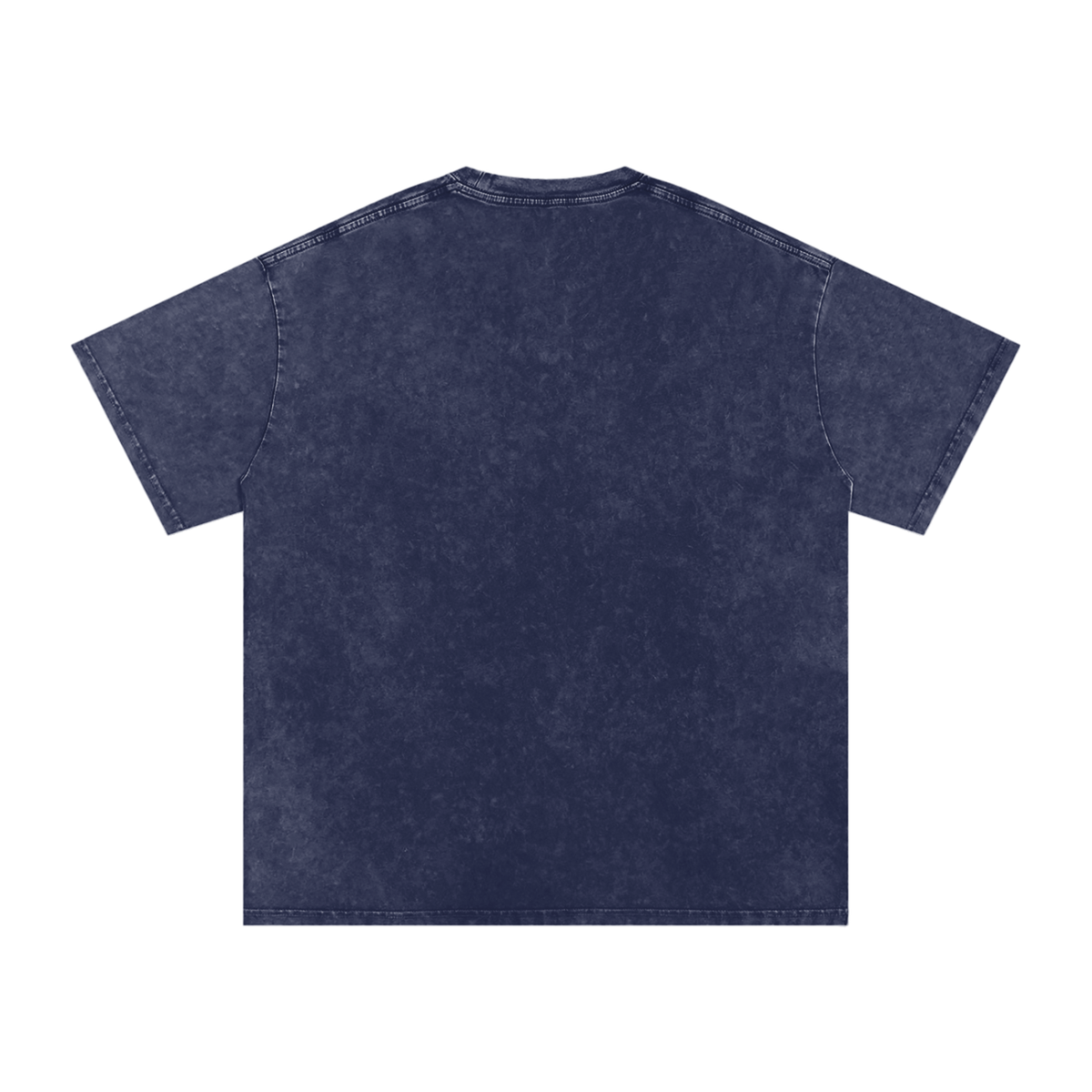 Unisex Snow Washed Oversized Cotton T-Shirt in royal blue, alternate angle