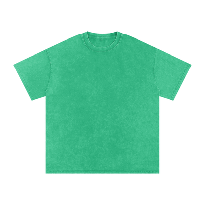 Unisex Snow Washed Oversized Cotton T-Shirt, view 45