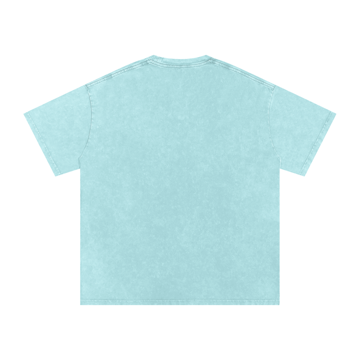 Unisex Snow Washed Oversized Cotton T-Shirt in water blue, alternate angle
