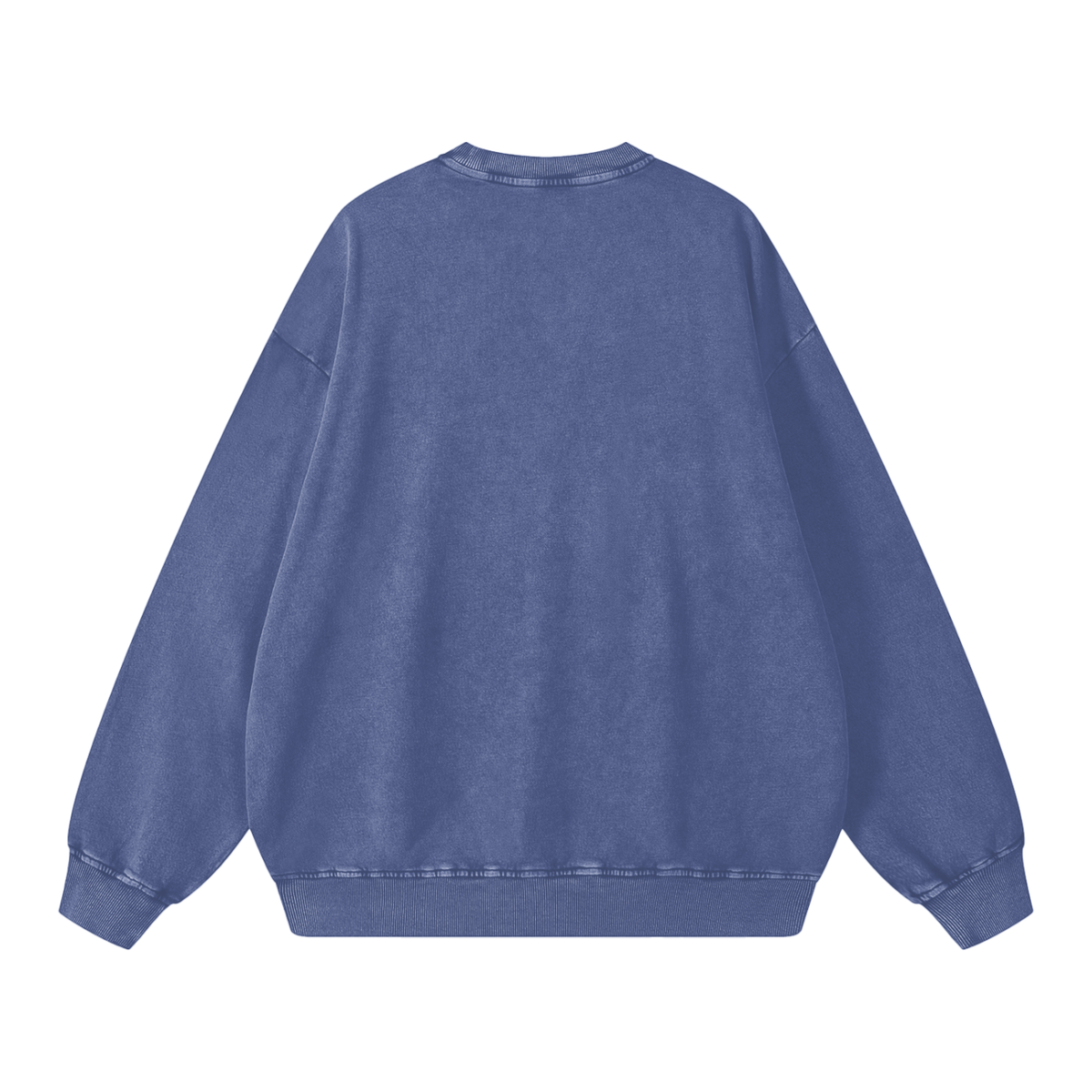 Unisex Snow Washed Oversized Sweatshirt in blue, alternate angle