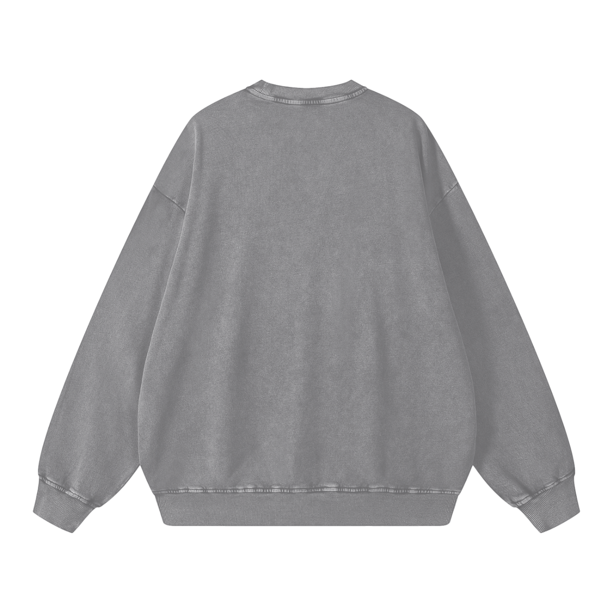 Unisex Snow Washed Oversized Sweatshirt in light gray, alternate angle
