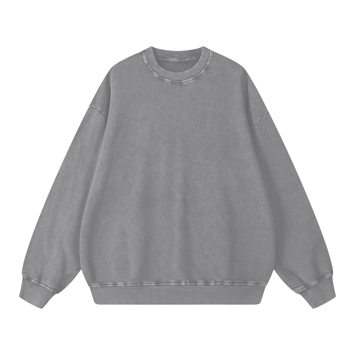 Unisex Snow Washed Oversized Sweatshirt in light gray