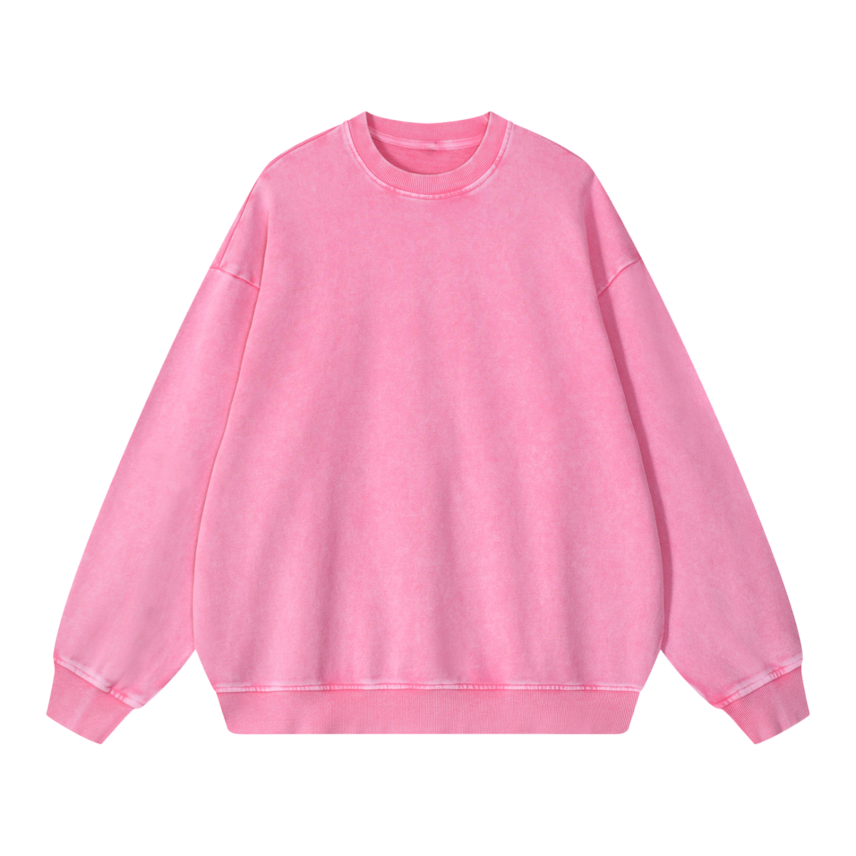 Unisex Snow Washed Oversized Sweatshirt in pink