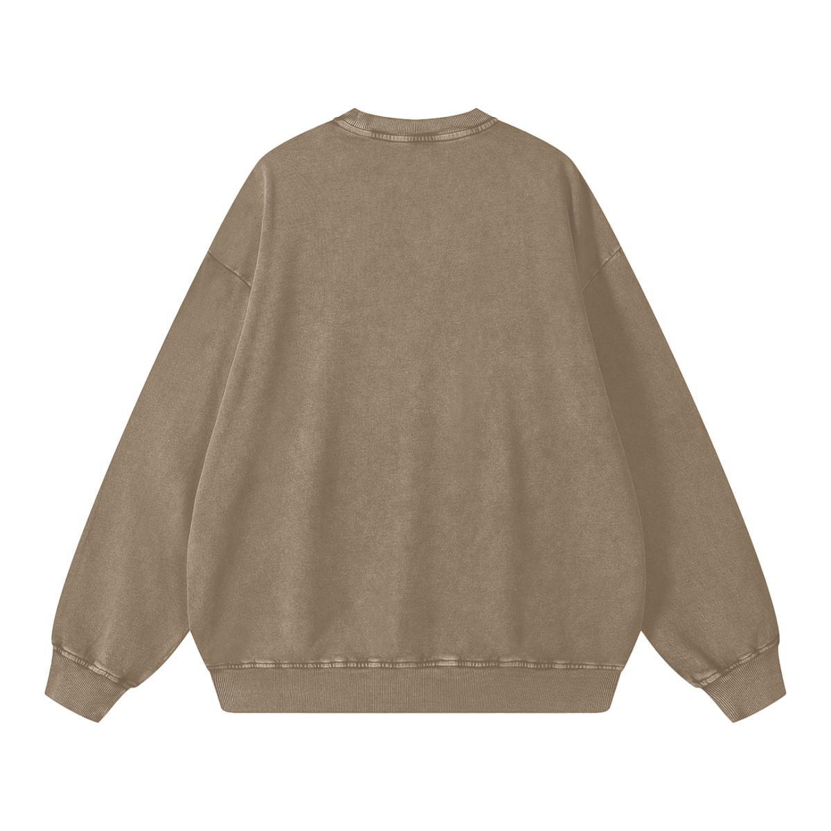 Unisex Snow Washed Oversized Sweatshirt in stone gray, alternate angle