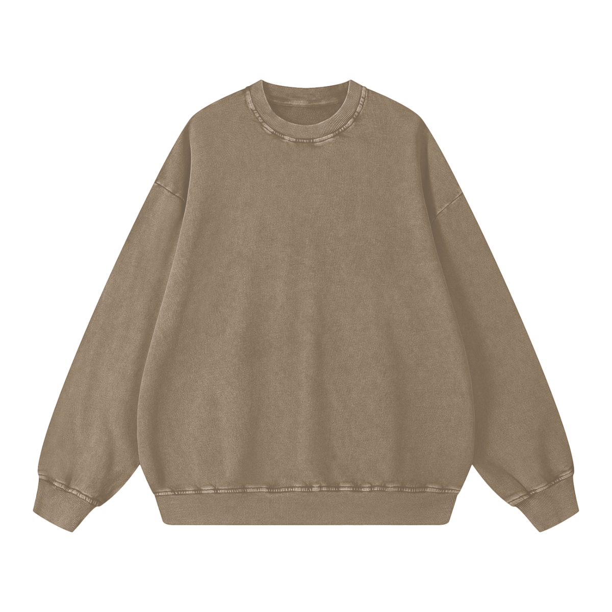 Unisex Snow Washed Oversized Sweatshirt in stone gray