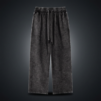 Unisex Snow Washed Straight Leg Pants