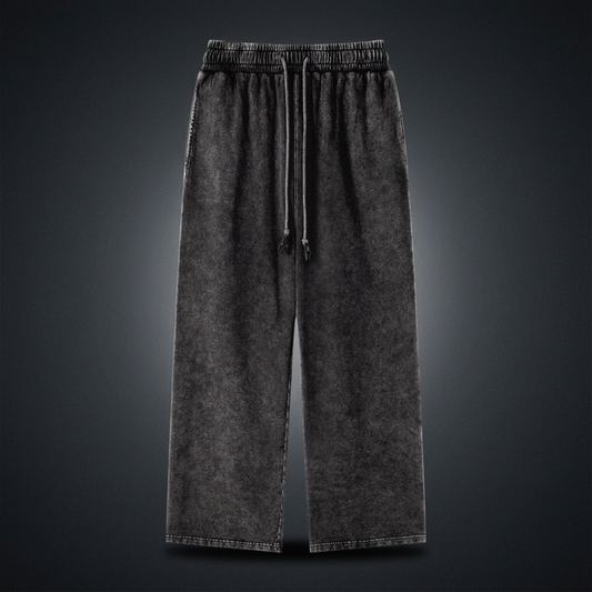 Unisex Snow Washed Straight Leg Pants