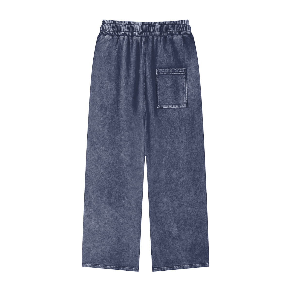 Unisex Snow Washed Straight Leg Pants in blue, alternate angle