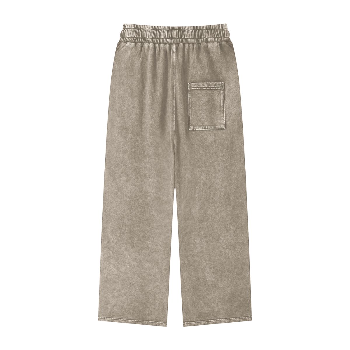 Unisex Snow Washed Straight Leg Pants in stone gray, alternate angle
