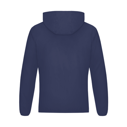 Unisex Soft Hooded Sports Jacket in dark blue, alternate angle