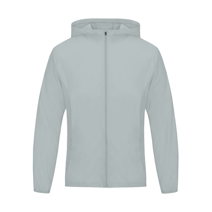 Unisex Soft Hooded Sports Jacket in light gray