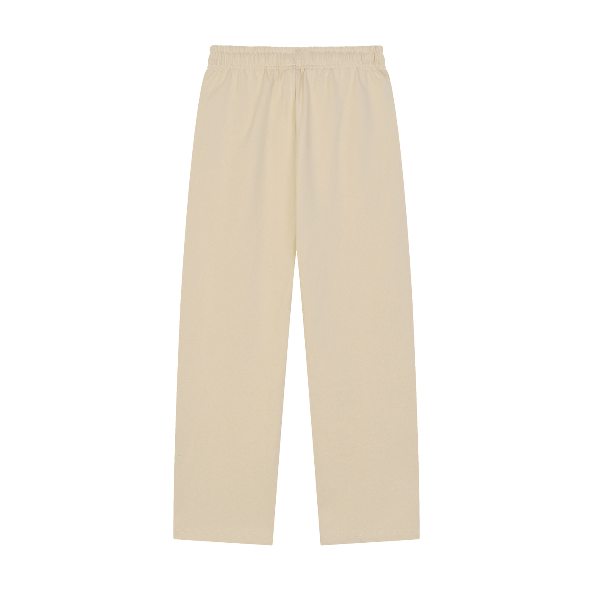 Unisex Solid Color Straight-Leg Sweatpants in apricot, alternate angle