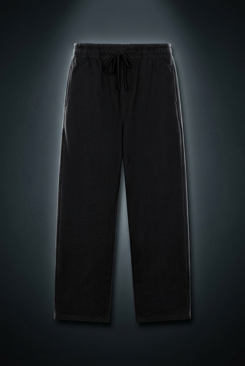 Unisex Solid Color Straight-Leg Sweatpants