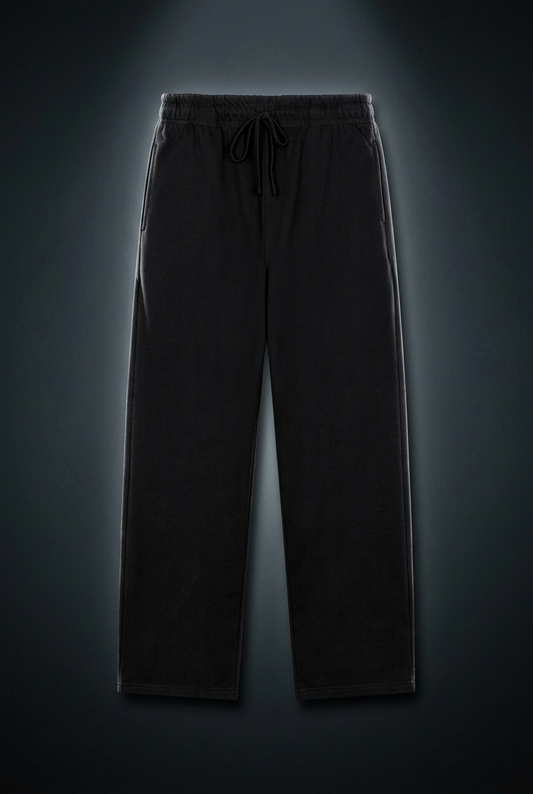 Unisex Solid Color Straight-Leg Sweatpants