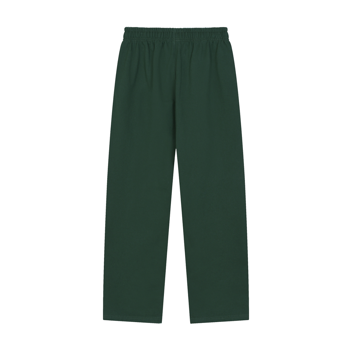 Unisex Solid Color Straight-Leg Sweatpants in blackish green, alternate angle