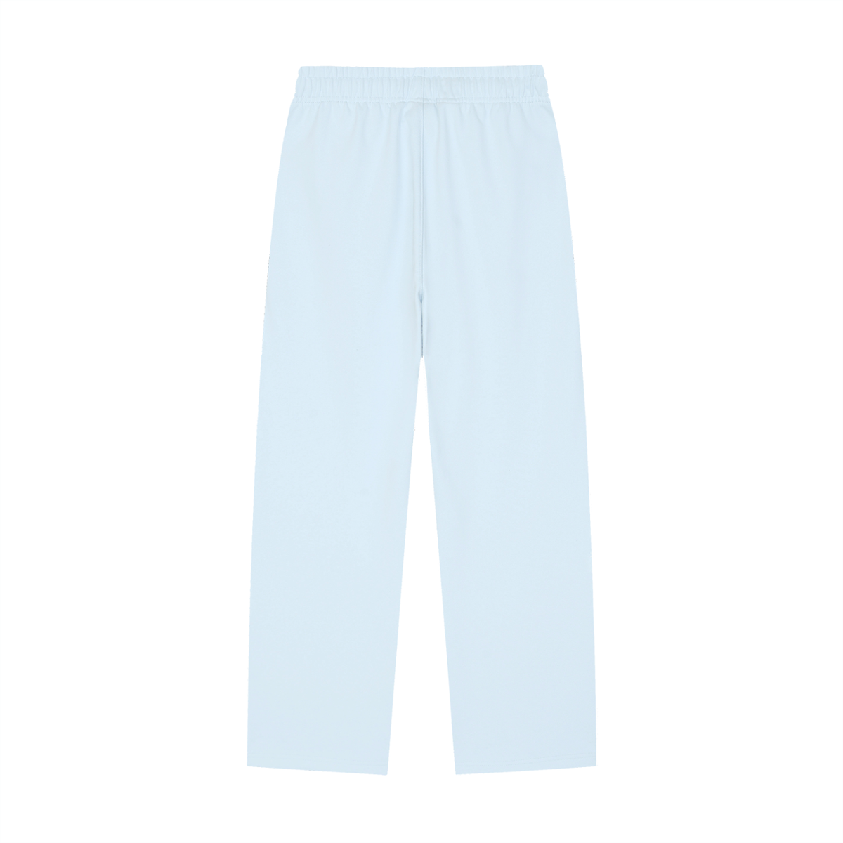 Unisex Solid Color Straight-Leg Sweatpants in blue, alternate angle