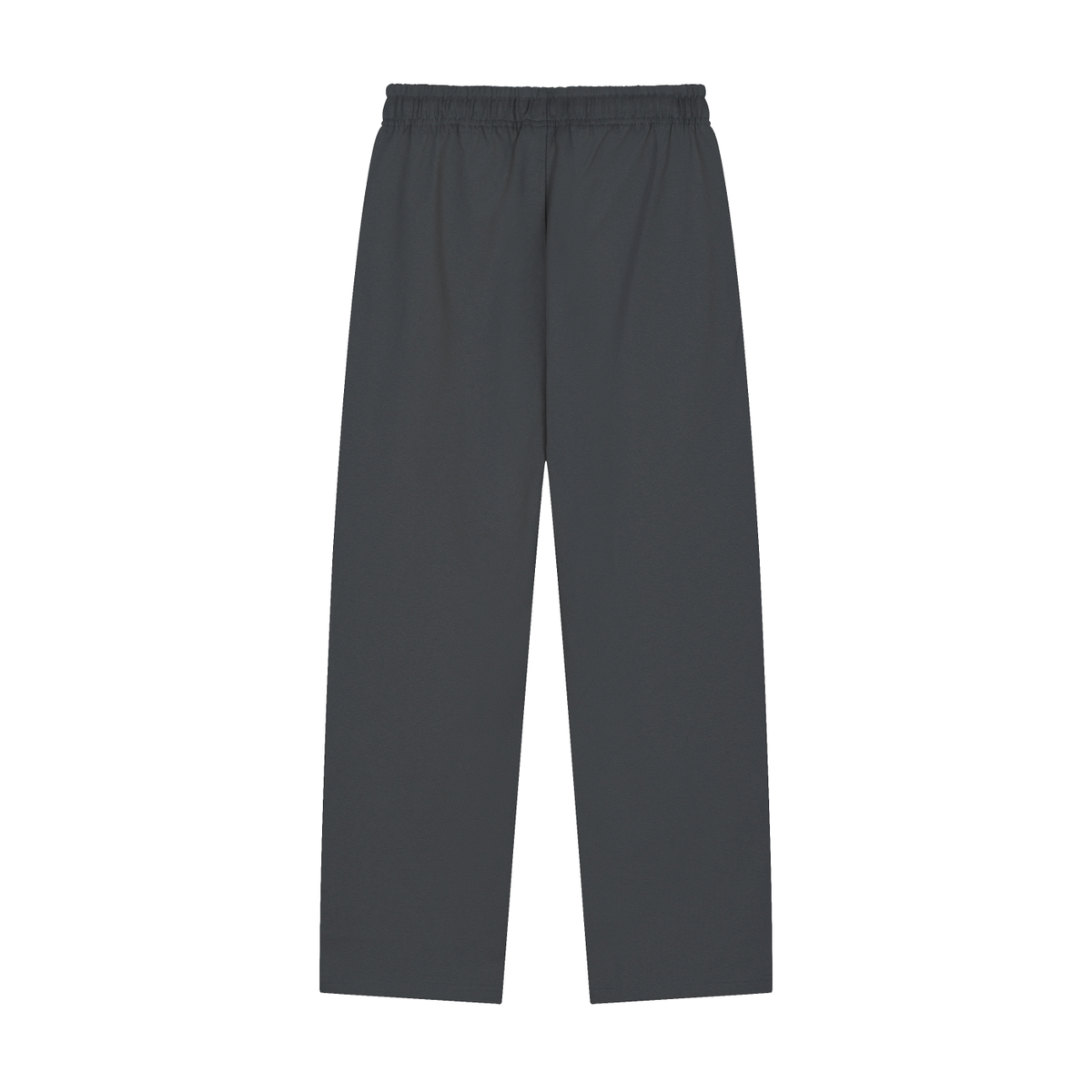 Unisex Solid Color Straight-Leg Sweatpants in dark gray, alternate angle