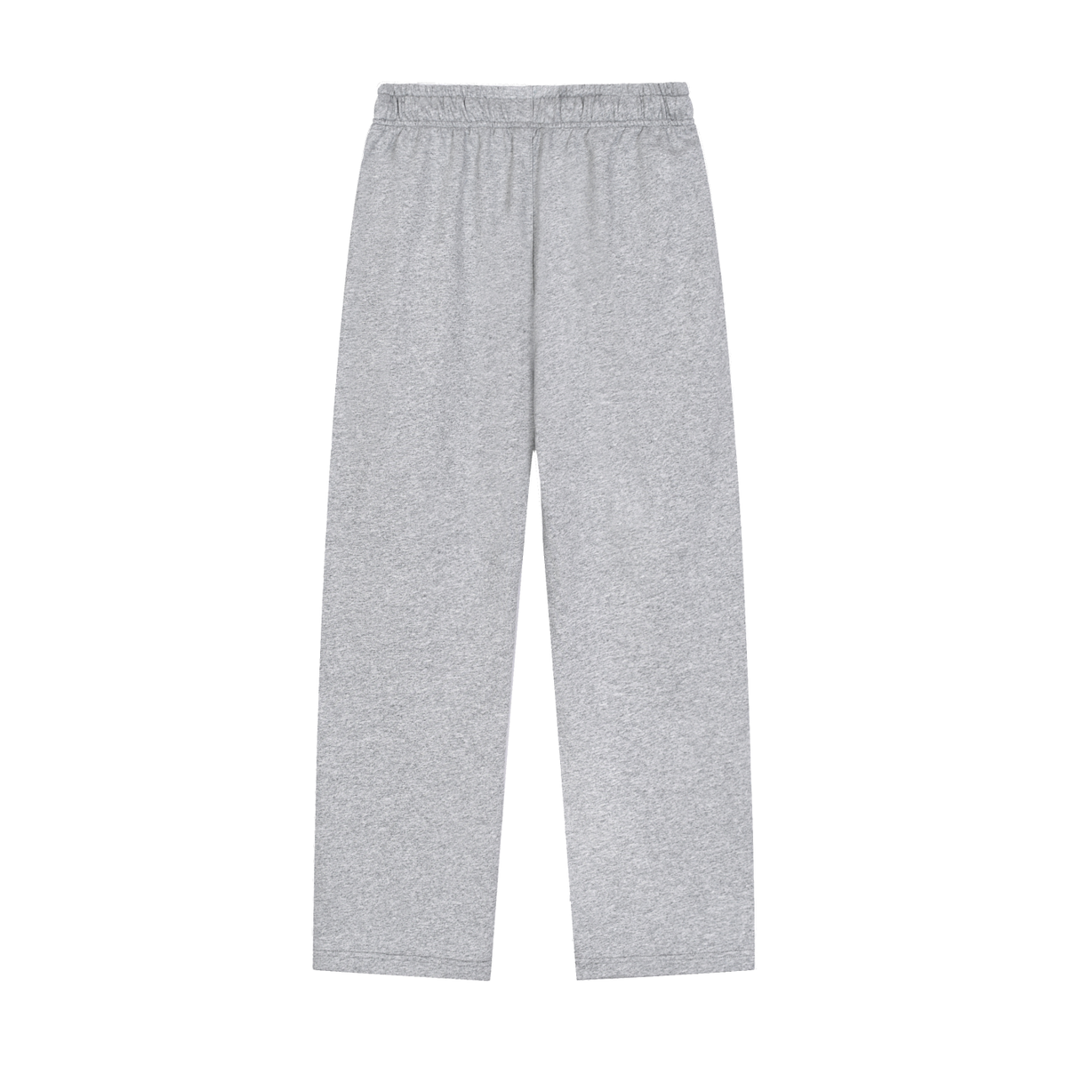 Unisex Solid Color Straight-Leg Sweatpants in flower gray, alternate angle