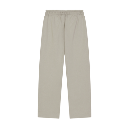 Unisex Solid Color Straight-Leg Sweatpants in light gray, alternate angle