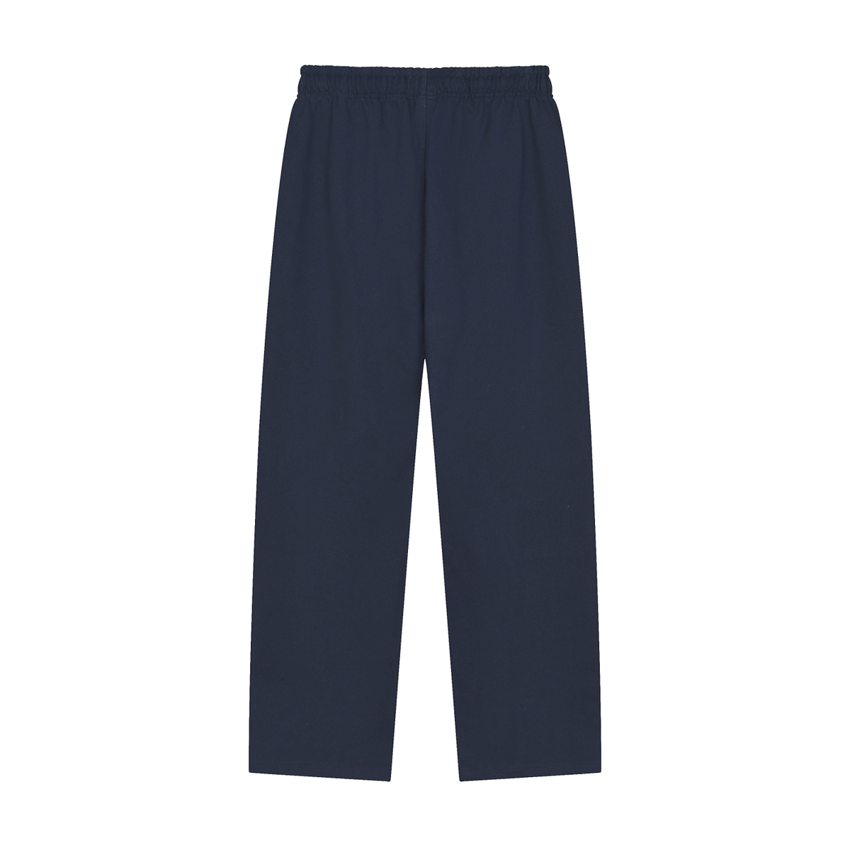 Unisex Solid Color Straight-Leg Sweatpants in navy blue, alternate angle