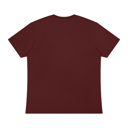 Unisex Sorona Crewneck T-Shirt in jujube red, alternate angle